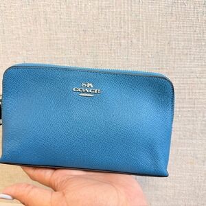 Coach Teal Leather Clutch